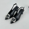 Giày Slingback Nữ Cao Gót Mũi Nhọn Phối Nơ NUDDO N7.400 Đế Trụ Thanh Lịch Giá 475k 10