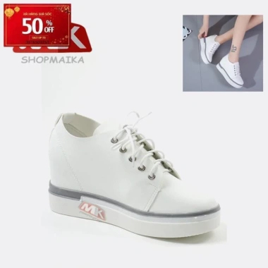 Giày sneaker độn gót thời trang S1.058 trắng - Giảm 350.000, tặng kèm nước hoa 7