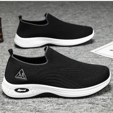 Giày sneaker nam 1 nút bấm nhẹ thoáng khí, màu trơn tối giản giảm 22% chỉ 1.095.000₫ 7