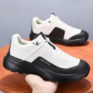 Giày Sneaker Nam Đế cao su êm nhẹ, lưới thoáng khí, đen-trắng, size 38‑44 - 650k 2