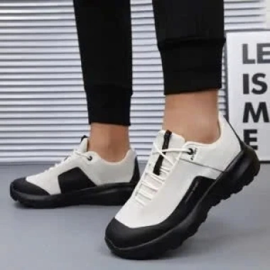 Giày Sneaker Nam Đế cao su êm nhẹ, lưới thoáng khí, đen-trắng, size 38‑44 - 650k 7