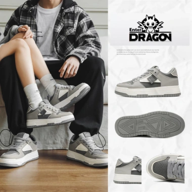 Giày sneaker nam nữ Enter Dragon De Monaco Gray 2.026 - Cỡ +1, giảm giá 427k