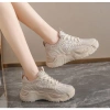 Giày sneaker nữ đế cao 5cm cao su non, da cao cấp nâu trà sữa - 65n Shoes giảm 22%
