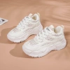 Giày sneaker nữ đế cao 5cm cao su non, da cao cấp nâu trà sữa - 65n Shoes giảm 22% 5
