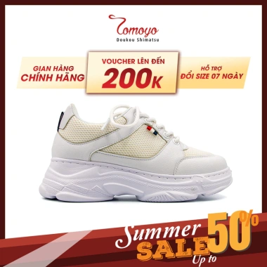 Giày Sneaker Nữ Đế Cao 7cm Da Microfiber Siêu Nhẹ Tomoyo TMW31.307 - Giá 900k 2 Giày Sneaker Nữ Đế Cao 7cm Da Microfiber Siêu Nhẹ Tomoyo TMW31.307 - Giá 900k 2