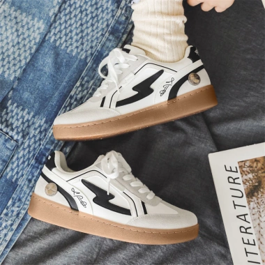 Giày sneaker thể thao nam nữ Funny Dragon phối trắng xám, giảm còn 400.000đ