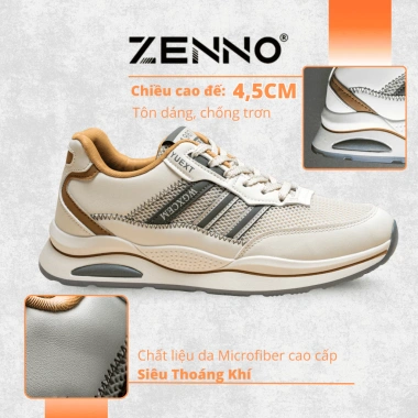 Giày Sneaker Thể Thao Nam ZENNO CS067 Da Cao Cấp Đế Cao Su Nguyên Khối Tăng Chiều Cao 4,5cm Giá 640.000 VNĐ 3 Giày Sneaker Thể Thao Nam ZENNO CS067 Da Cao Cấp Đế Cao Su Nguyên Khối Tăng Chiều Cao 4,5cm Giá 640.000 VNĐ 3