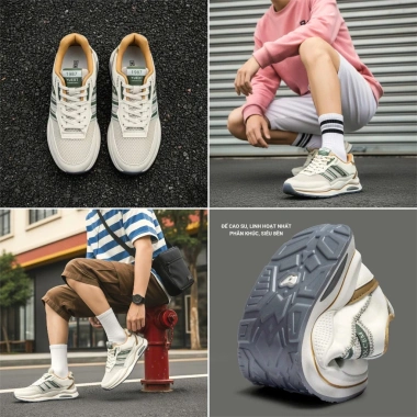 Giày Sneaker Thể Thao Nam ZENNO CS067 Da Cao Cấp Đế Cao Su Nguyên Khối Tăng Chiều Cao 4,5cm Giá 640.000 VNĐ