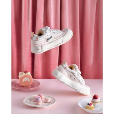 Giày sneaker xVessel G.O.P Mashmallow White Tweed Chunky hot trend - chính hãng, giá 6,5 triệu