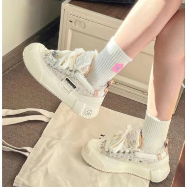 Giày sneaker xVessel G.O.P Mashmallow White Tweed Chunky hot trend - chính hãng, giá 6,5 triệu
