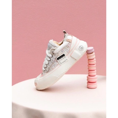 Giày sneaker xVessel G.O.P Mashmallow White Tweed Chunky hot trend - chính hãng, giá 6,5 triệu