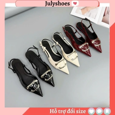 Giày sục bệt nữ mũi nhọn khoá vuông thời trang cao cấp - Giá chỉ 185.000đ