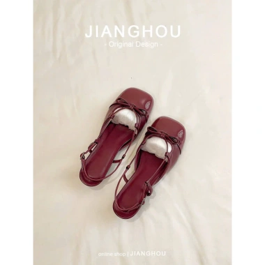 Giày sục búp bê nơ tone đỏ - Đẹp xinh, có sẵn, giảm còn 209.300₫
