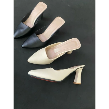 Giày sục cao gót 5p 7p da mờ, đế cao su non chống trượt, ngoại cỡ 35‑42, chỉ 200k
