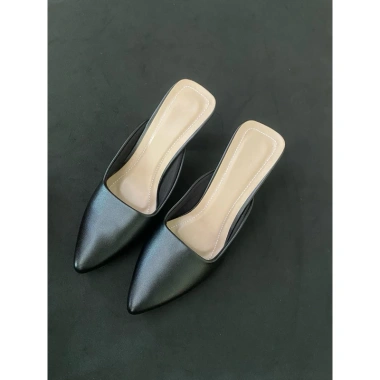 Giày sục cao gót 5p 7p da mờ, đế cao su non chống trượt, ngoại cỡ 35‑42, chỉ 200k