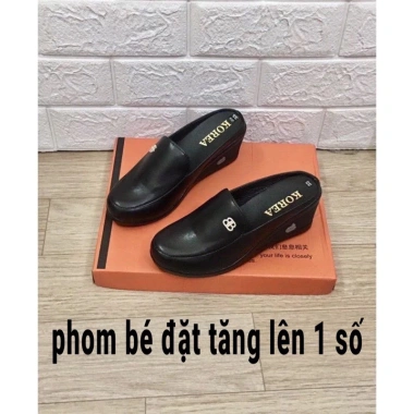 Giày sục da lì đế 5P, phom nhỏ tăng 1size, mềm mại cho mẹ và bé, chỉ 150.000₫