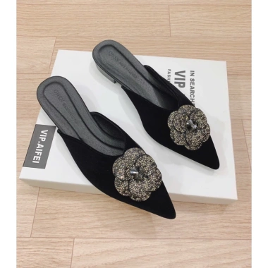 Giày sục mũi nhọn phối nơ hoa đá - mẫu mới 2.024, giảm còn 139.000đ 6