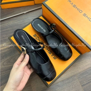 Giày Sục Nữ Mũi Tròn Quai Ngang Cao Cấp BD37 Full Hộp Giá 115k Thời Trang Bền Bỉ