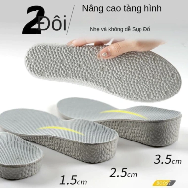 Giày Tăng Chiều Cao Đế Khử Mùi Nam Nữ – Mềm Chống Sốc, Đệm Chân Hè Nhẹ, 495k 3