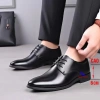 Giày tăng chiều cao nam 6cm da bò cao cấp G-5 đen - Buộc dây tây công sở, độn đế sang trọng, giá rẻ 320k