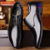 Giày tăng chiều cao nam 6cm da bò cao cấp G-5 đen - Buộc dây tây công sở, độn đế sang trọng, giá rẻ 320k 4