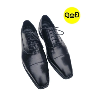 Giày tây công sở nam Oxford da bò buộc dây mũi vuông đế cao su 3,5cm Giá ưu đãi 425k