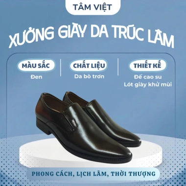 Giày tây lười nam đế cao su chống trượt, êm ái size 38-44, phối vest sang trọng