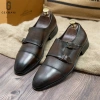 Giày tây nam công sở cao cấp da bò thật, double monk strap, bảo hành 12 tháng, lịch lãm - 564k 6