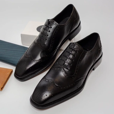 Giày tây nam công sở ERMAND đế phíp da bò thật bảo hành 1 năm oxford T154 869k