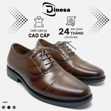 Giày Tây Nam Da Bò Dinosa G216 Oxford Đế khâu - Tăng chiều cao sang trọng 499.000₫