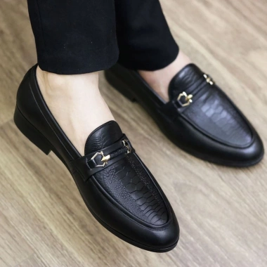 Giày tây nam da đạp vân Đà Điểu - da mềm, đế mềm, sang trọng, giá ưu đãi 139k