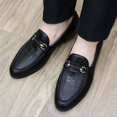 Giày tây nam da đạp vân Đà Điểu - da mềm, đế mềm, sang trọng, giá ưu đãi 139k