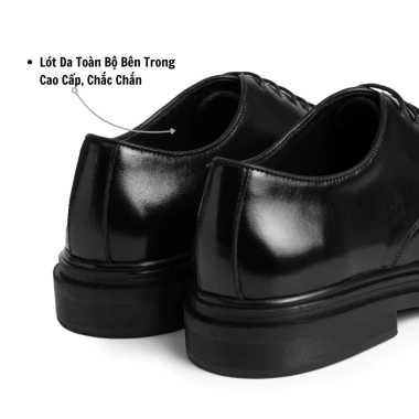 Giày tây nam da thật Derby công sở buộc dây Big size 44-45 Fttleather màu trơn F301 980k