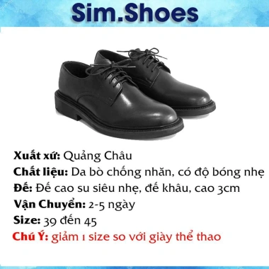 Giày Tây Nam Derby Classic Da Bò Cao Cấp - Công Sở Thanh Lịch, Giá 130.000₫ 2