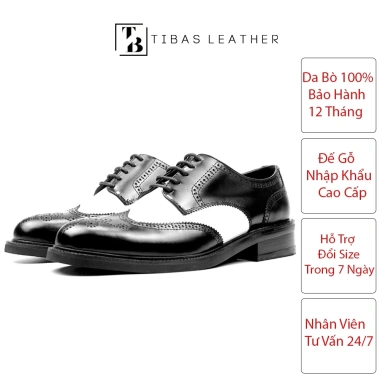 Giày Tây Nam Derby Wingtip Công Sở Cao Cấp Da Nhập Khẩu Bảo Hành 12 Tháng - Giá chỉ 750.000 VND (Giá gốc 915.000 VND)