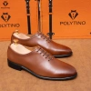 Giày Tây Nam Oxford 169 Nâu POLYTINO Da Bò Đế Gỗ Cao Cấp - Giá 1,250,000 VNĐ 4