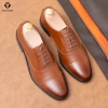 Giày Tây Nam Oxford 169 Nâu POLYTINO Da Bò Đế Gỗ Cao Cấp - Giá 1,250,000 VNĐ 10