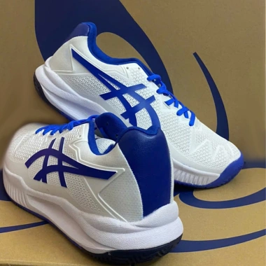 Giày Tennis Pickleball A-SICS Gel 8 trắng xanh, êm, bảo hành 12 tháng, nam nữ 4