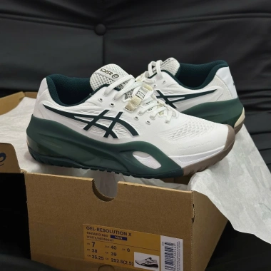Giày Tennis Pickleball Asics Gel X Saxon Green - Ổn Định, Thoáng Khí, 1.75tr