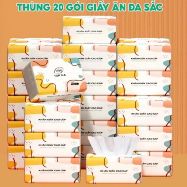 Giấy Tết 2.026 Thùng 20 gói Top Gia – Giấy ăn 4 lớp vân 4D mềm mịn, chỉ 100.000 2