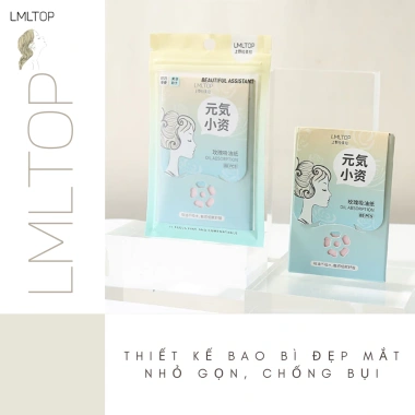 Giấy thấm dầu hoa hồng LMLTOP 80 miếng - Thấm hút nhanh, làm sạch da dầu, giá chỉ 18.200đ