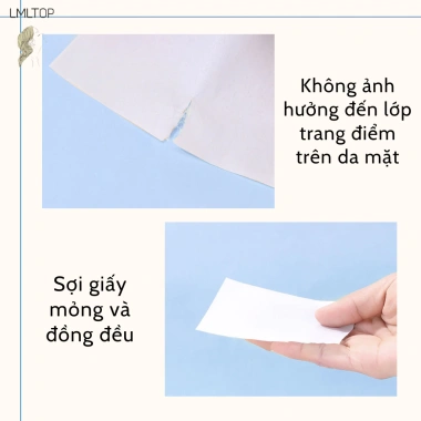 Giấy thấm dầu hoa oải hương LMLTOP 80 miếng - Hút dầu và mồ hôi nhanh, không khô da, giá chỉ 25.776đ 2