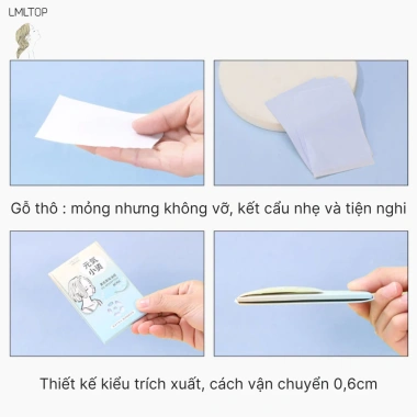 Giấy thấm dầu hoa oải hương LMLTOP 80 miếng - Hút dầu và mồ hôi nhanh, không khô da, giá chỉ 25.776đ 4