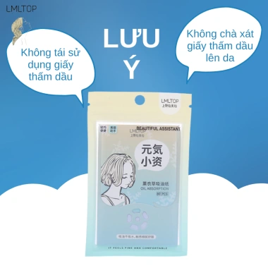 Giấy thấm dầu hoa oải hương LMLTOP 80 miếng - Hút dầu và mồ hôi nhanh, không khô da, giá chỉ 25.776đ 8