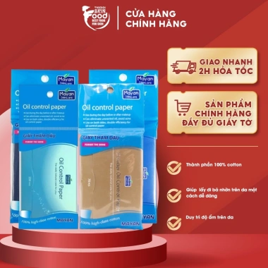 Giấy Thấm Dầu Mayan 100 tờ - Kiểm Soát Dầu, Không Bám Nhờ, Giá 20.000 VNĐ