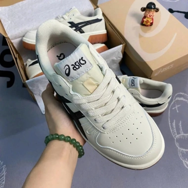 Giày Thể Thao Asics Court MZ Cream Black Gum Nam Nữ Đế Cao Su Nguyên Khối 6