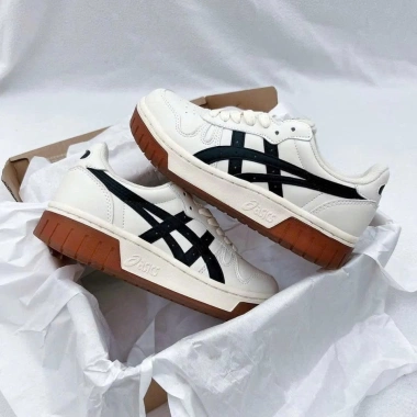 Giày Thể Thao Asics Court MZ Cream Black Gum Nam Nữ Đế Cao Su Nguyên Khối 10