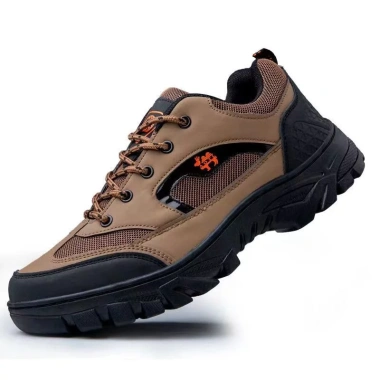 Giày thể thao nam đế leo núi full khâu chắc chắn, 3 màu đen nâu xám, size 39-44, giảm giá 350.000₫