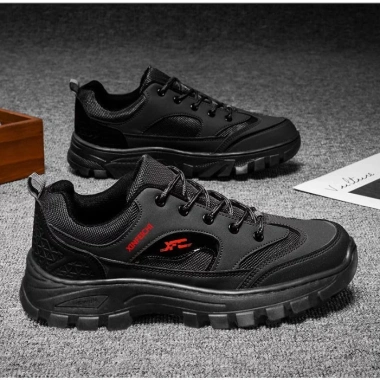 Giày thể thao nam đế leo núi full khâu chắc chắn, 3 màu đen nâu xám, size 39-44, giảm giá 350.000₫