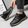 Giày thể thao nam Sneaker da viền chỉ, đế kẹp - làm việc, dạo phố, leo núi K24 giá 220.000 4